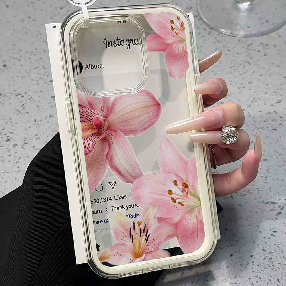 Plants X - Różowe etui na telefon z motywem