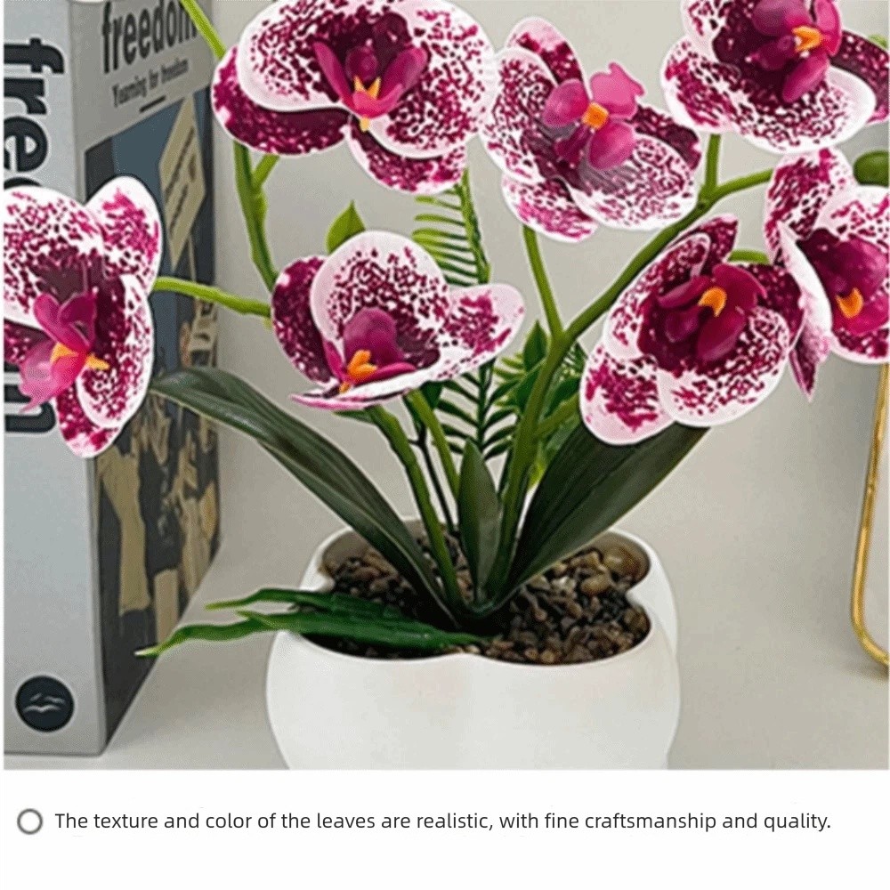 Orchid Phalaenopsis - Sztuczna orchidea motylkowa Multi-Bloom DIY, sztuczne