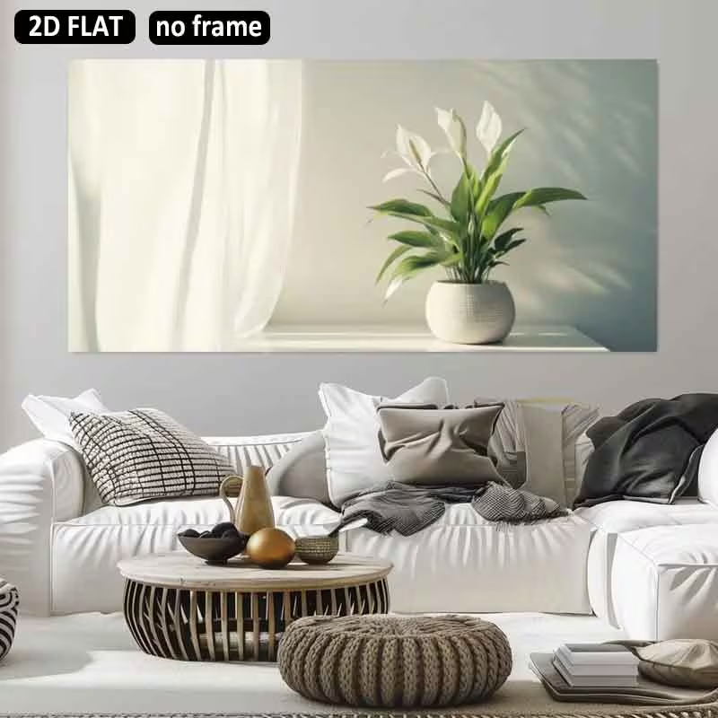 Peace Lily White - 1 szt. (Bez ramy), płaski obraz
