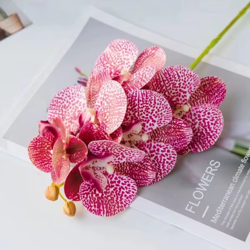 3D sztuczne kwiaty plastikowy  – Orchid Phalaenopsis recenzja i cena